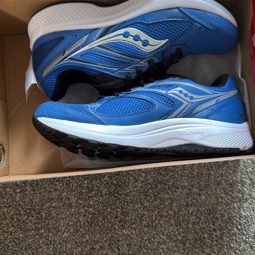 Saucony Men's Athletic Shoes in Blue and White